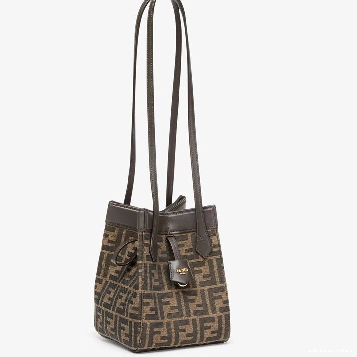 Mini FF Motif Bag Brown Fendi In Origami Fabric 0710